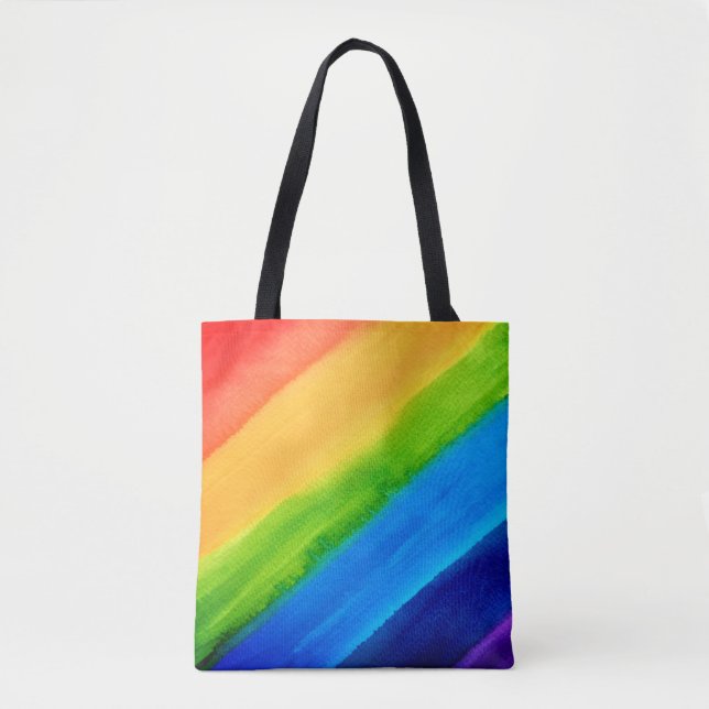 Tote Bag Arc-en-ciel coloré (Devant)