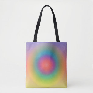 Tote Bag Arc-en-ciel coloré Espace cercle concentré