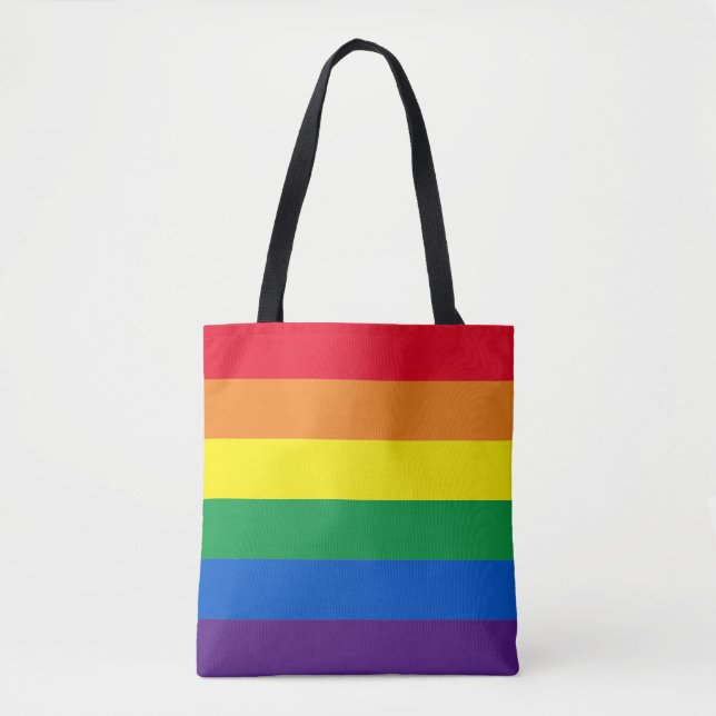 Tote Bag Arc-en-ciel couleurs Lgbt drapeau gay pride modern (Devant)