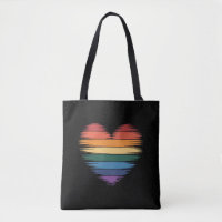 Arc-en-ciel de fierté Impression de cœur LGBT Fier