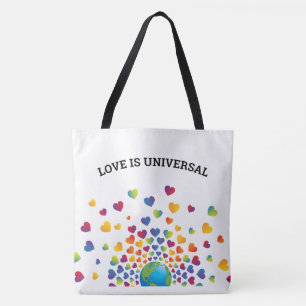 Tote Bag Arc-en-ciel élégant de cœurs design