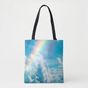 Tote Bag Arc en ciel et nuages esthétiques