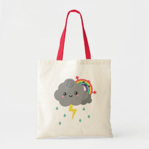 Tote Bag Arc-en-ciel mignon derrière chaque nuage sombre, j