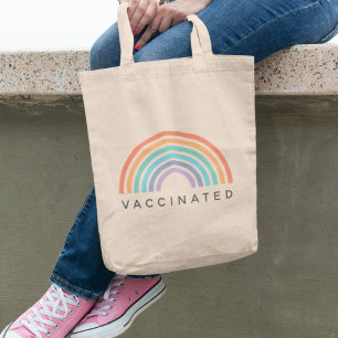 Tote Bag Arc-en-ciel vacciné   Vaccin Convid Coronavirus