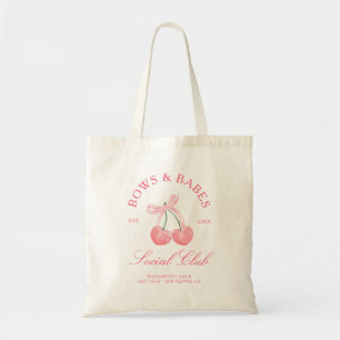 Tote Bag Arcs et Bébés Coquette Cerises Enterrement de Vie