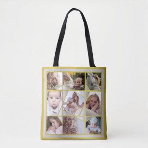 Tote Bag Argent d'or de PIC d'Instagram du collage 18 de