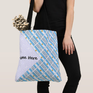 Tote Bag Argentine Drapeau Argentin Personnalisé Texte
