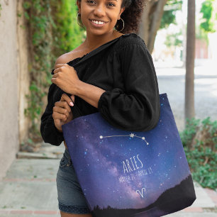Tote Bag Aries   Constellation Zodiaque personnalisée