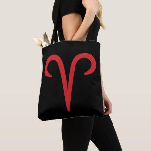 Tote Bag ARIES Red Astrology