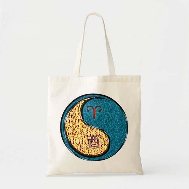 Tote Bag Aries & Water Rooster (Devant)