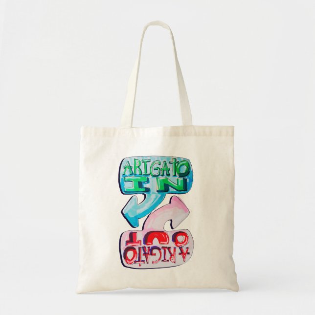 Tote Bag Arigato In, Arigato Out (Devant)