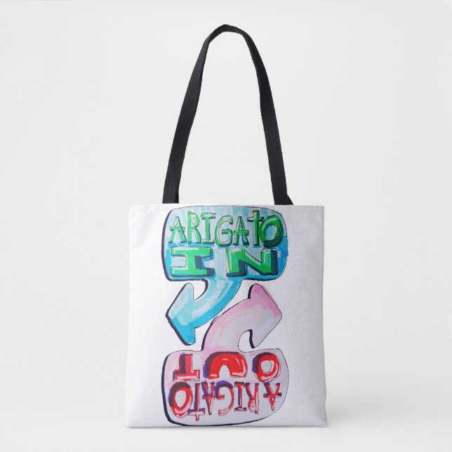 Tote Bag Arigato In, Arigato Out (Devant)