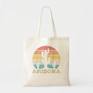 Tote Bag Arizona Cactus Vintage Retro Desert Souvenir Cadea