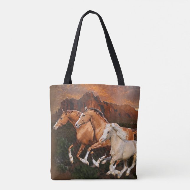 Tote Bag Arizona Chevaux sauvages (Dos)