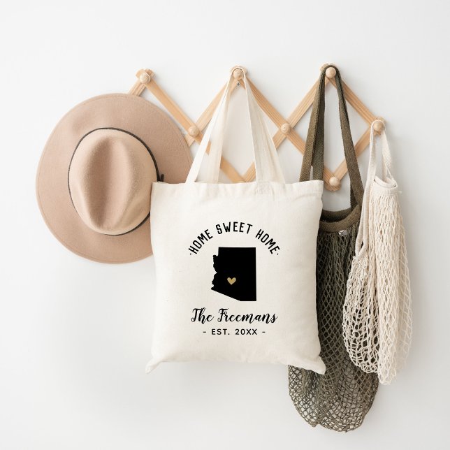 Tote Bag Arizona Home Sweet Home Famille Monogramme (Créateur téléchargé)