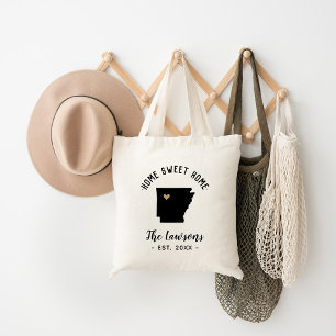 Tote Bag Arkansas Home Sweet Home Famille Monogramme