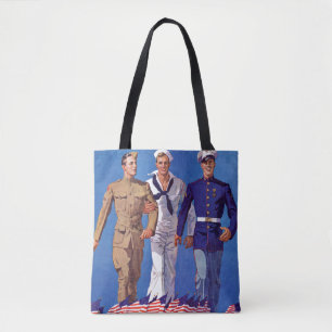 Tote Bag Armée, marine et marines