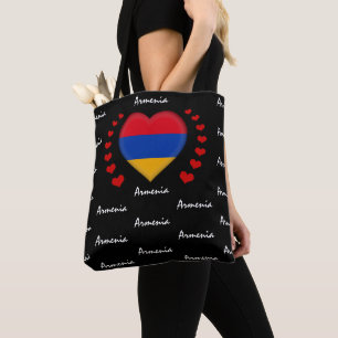 Tote Bag Arménie Drapeau et coeur, mode/sport arménien du