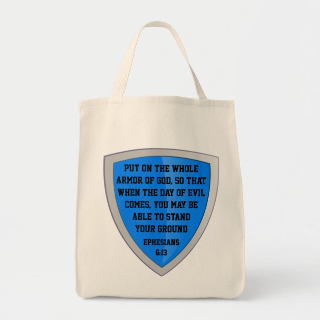 Tote Bag armure de Dieu (Devant)