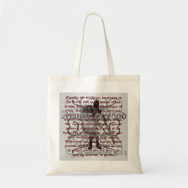 Tote Bag Armure de soldat de Dieu (Devant)