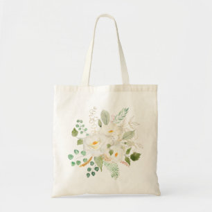 Tote Bag arrangement de fleurs de camelia blanc