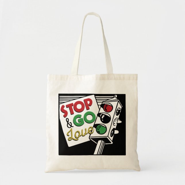 Tote Bag Arrêtez et allez amour Fourre-tout (Devant)