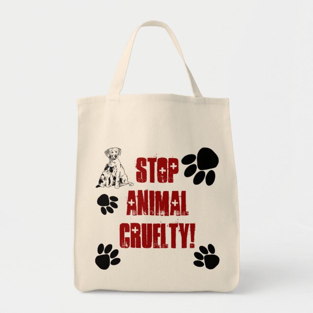 TOTE BAG ARRÊTEZ LA CRUAUTÉ ANIMALE (Devant)