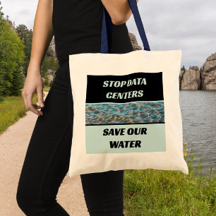 Tote Bag Arrêtez les centres de données Lac Photographie Sa