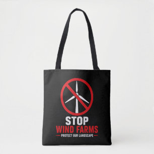 Tote Bag Arrêtez les fermes éoliennes protégeons nos paysag