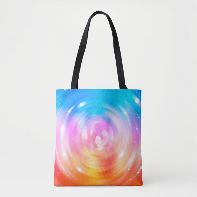 Tote Bag arrière - plan abstrait. cercles brillants arrière (Devant)