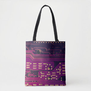 Tote Bag Arrière - plan abstrait de carte de circuits élect