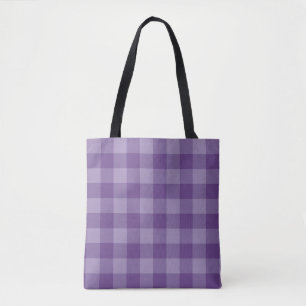 Tote Bag Arrière - plan checkered violet