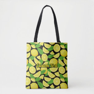 Tote Bag Arrière - plan citron