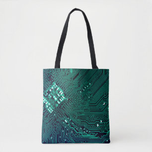 Tote Bag Arrière - plan de carte de circuits électroniques,