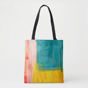Tote Bag Arrière - plan de peinture Abstraite colorée. Mode