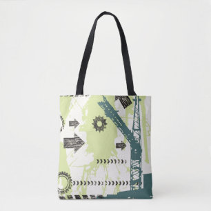 Tote Bag Arrière - plan de pointe abstrait
