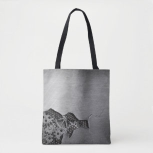 Tote Bag Arrière - plan en métal avec des dommages