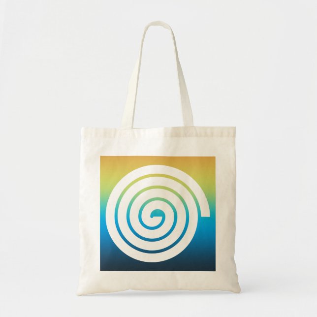 Tote Bag Arrière - plan en spirale de couleur de Whaite (Devant)