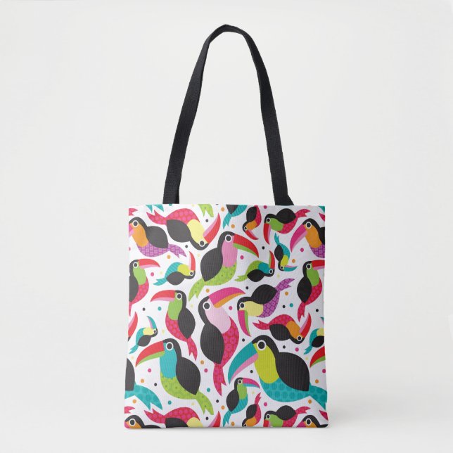 Tote Bag arrière - plan exotique d'oiseau de toucan du (Devant)