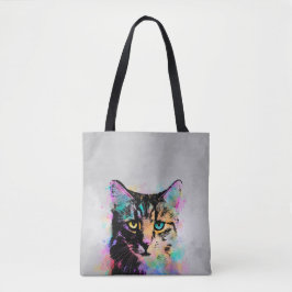 Tote Bag Arrière - plan gris Cat 618