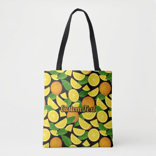 Tote Bag Arrière - plan orange (Devant)