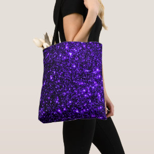 Tote Bag Arrière - plan parties scintillant - Violet profon