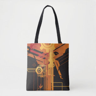 Tote Bag Arrière - plan tramé technique