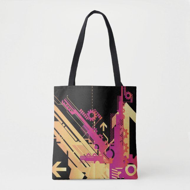 Tote Bag Arrière - plan tramé technique 7 (Devant)