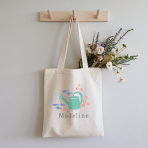 Tote Bag Arrosoir floral moderne mignon unique