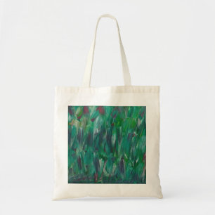 Tote Bag Art Abstrait Coloré Vert Rouge Blanc Caché