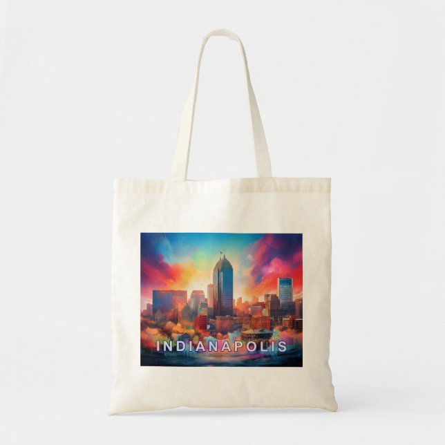Tote Bag Art Abstrait d'Indianapolis (Devant)
