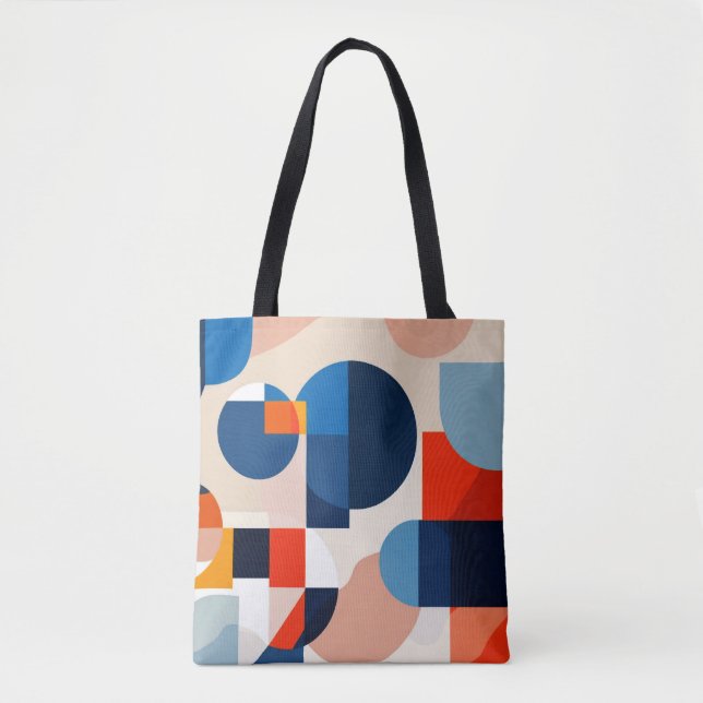 Tote Bag Art Abstrait géométrique du milieu du siècle scand (Devant)