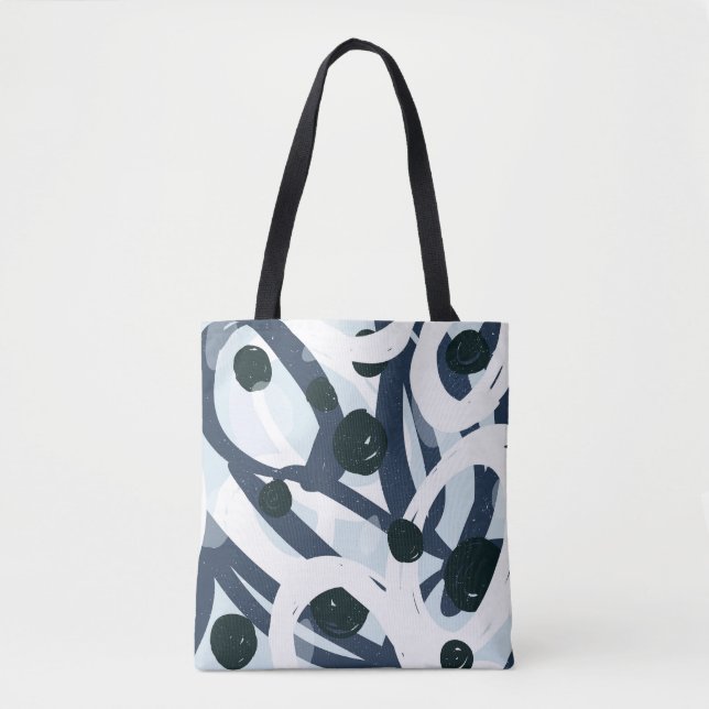 Tote Bag Art Abstrait : Illustration de peinture transparen (Devant)