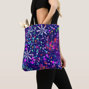 Tote Bag Art abstrait Jubilé Bleu